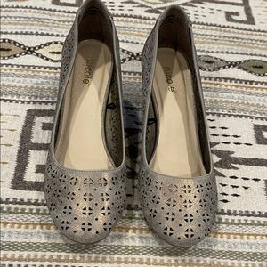 Nicole Women's Taupe Wedge Shoes